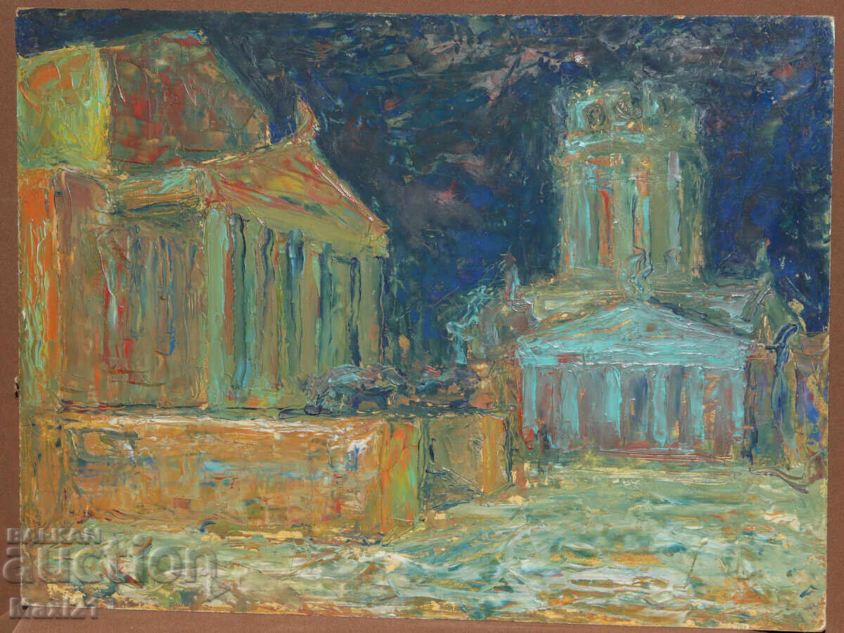 Oil painting, cityscape with price 220.00 BGN | € 112.48