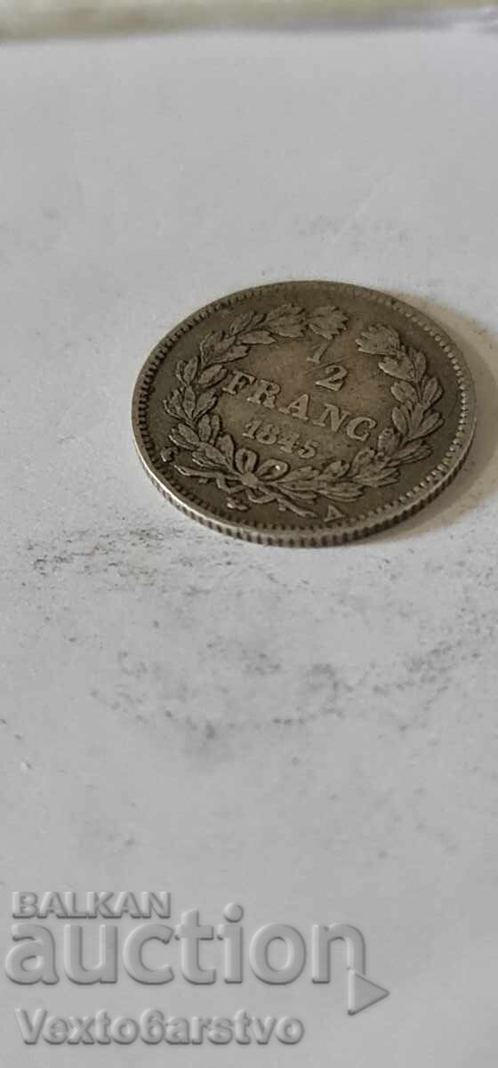 Auction Coin - France - 1/2 Franc 1845 - BZC Auction Coin - France - 1/2 Franc 1845 - BZC