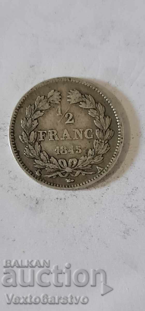 Coin - France - 1/2 Franc 1845 - BZC - 6 Coin - France - 1/2 Franc 1845 - BZC - 6