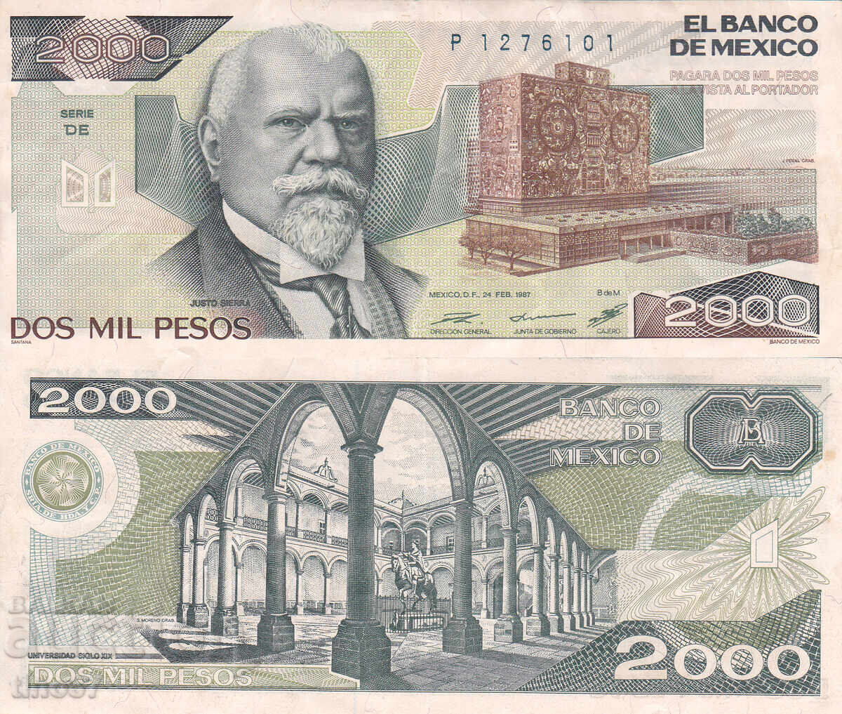 tino37 - MEXICO - 2000 PESOS - 1987 - VF