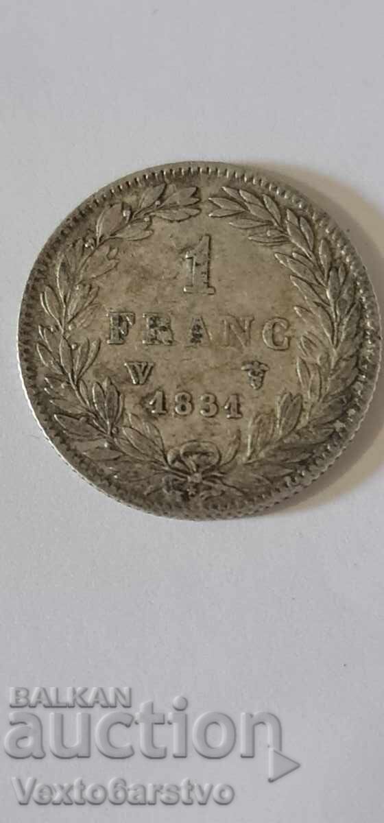 Coin-FRANCE-1 franc 1831-BZTs Coin-FRANCE-1 franc 1831-BZTs