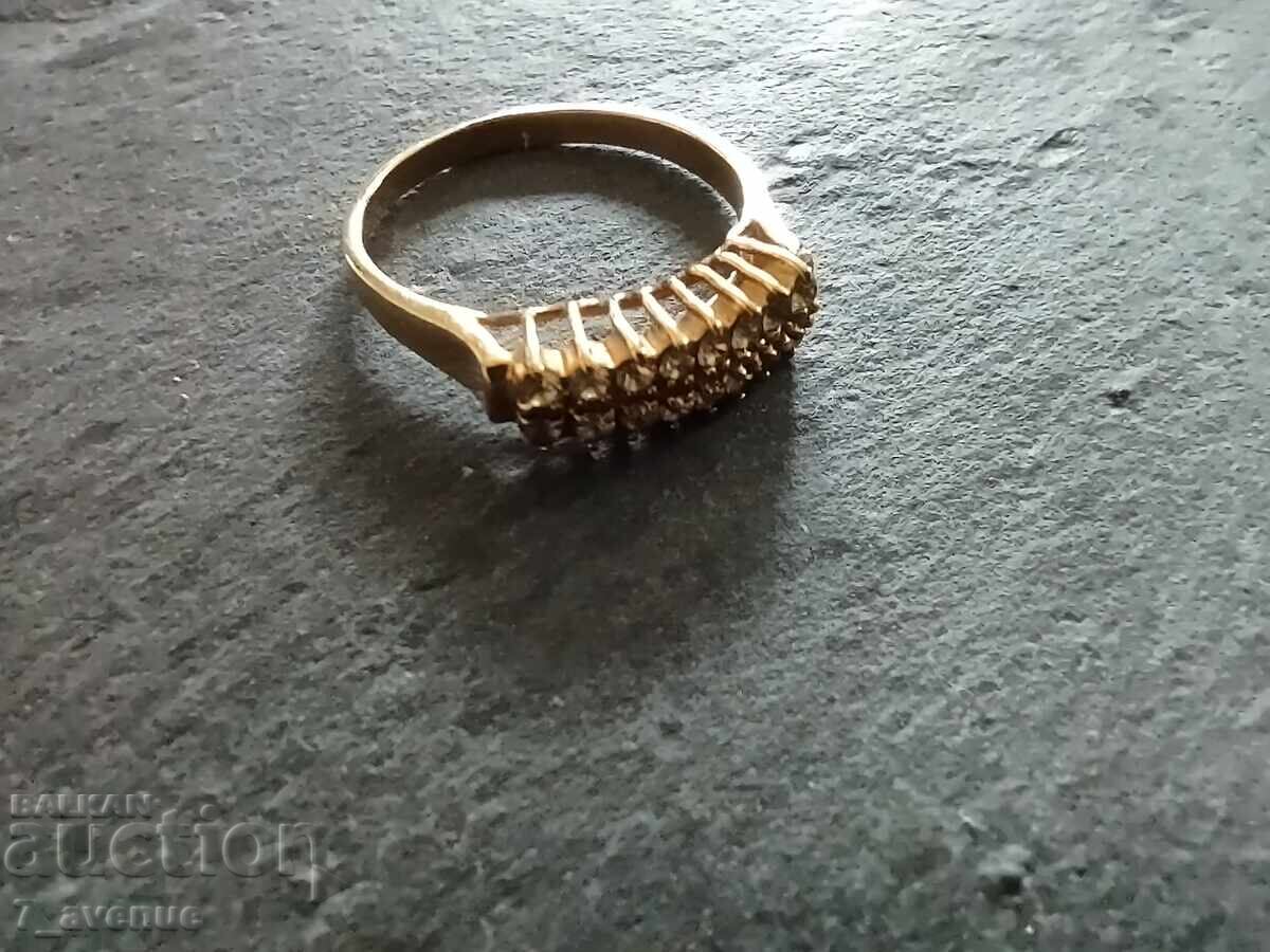 Stylish star ladies RING, with gold plating and stones 27.10.25 with price 99.00 BGN | € 50.62