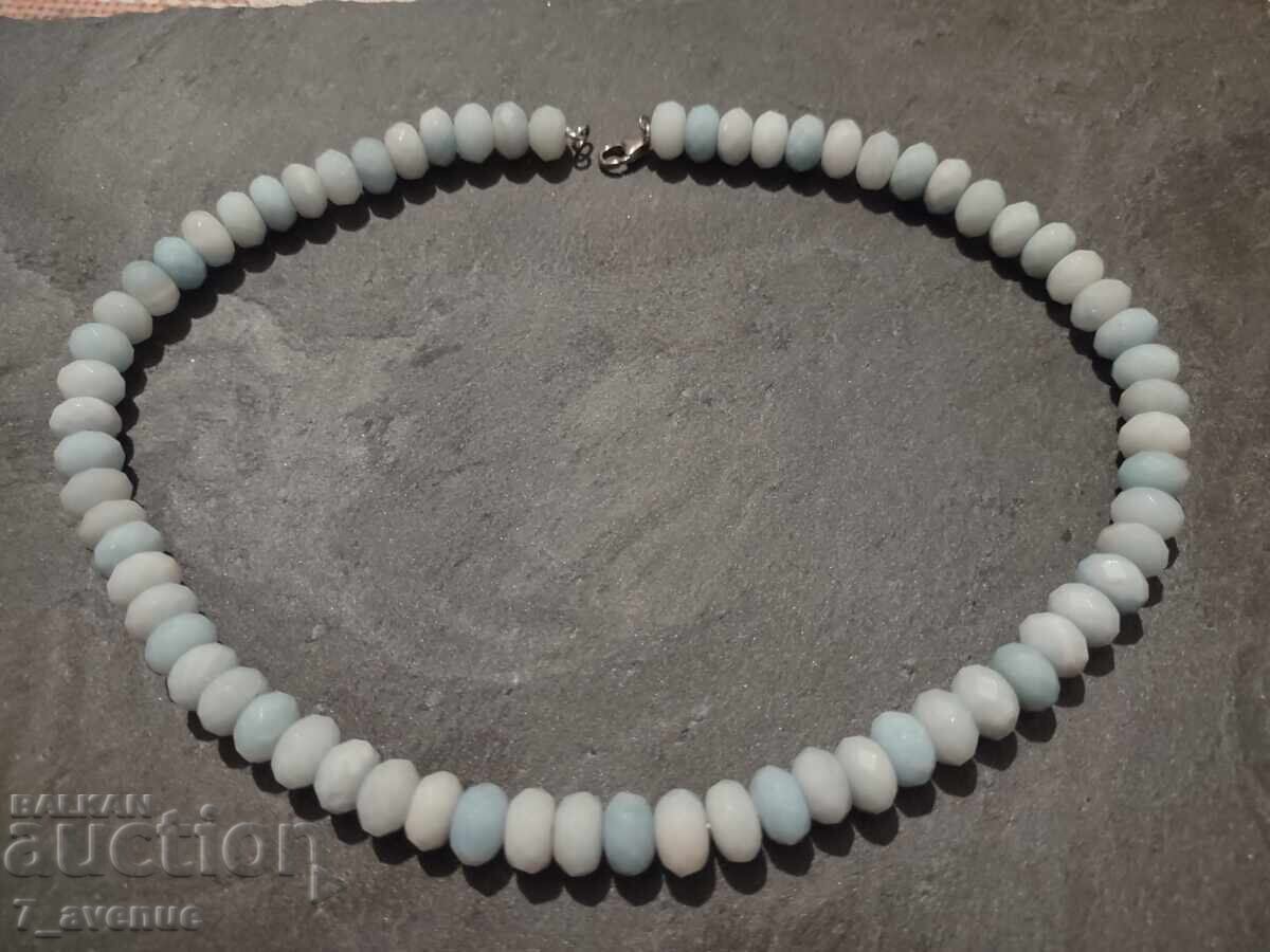 Аукцион Колие гердан накит естествен камък Амазонит  27.10.25