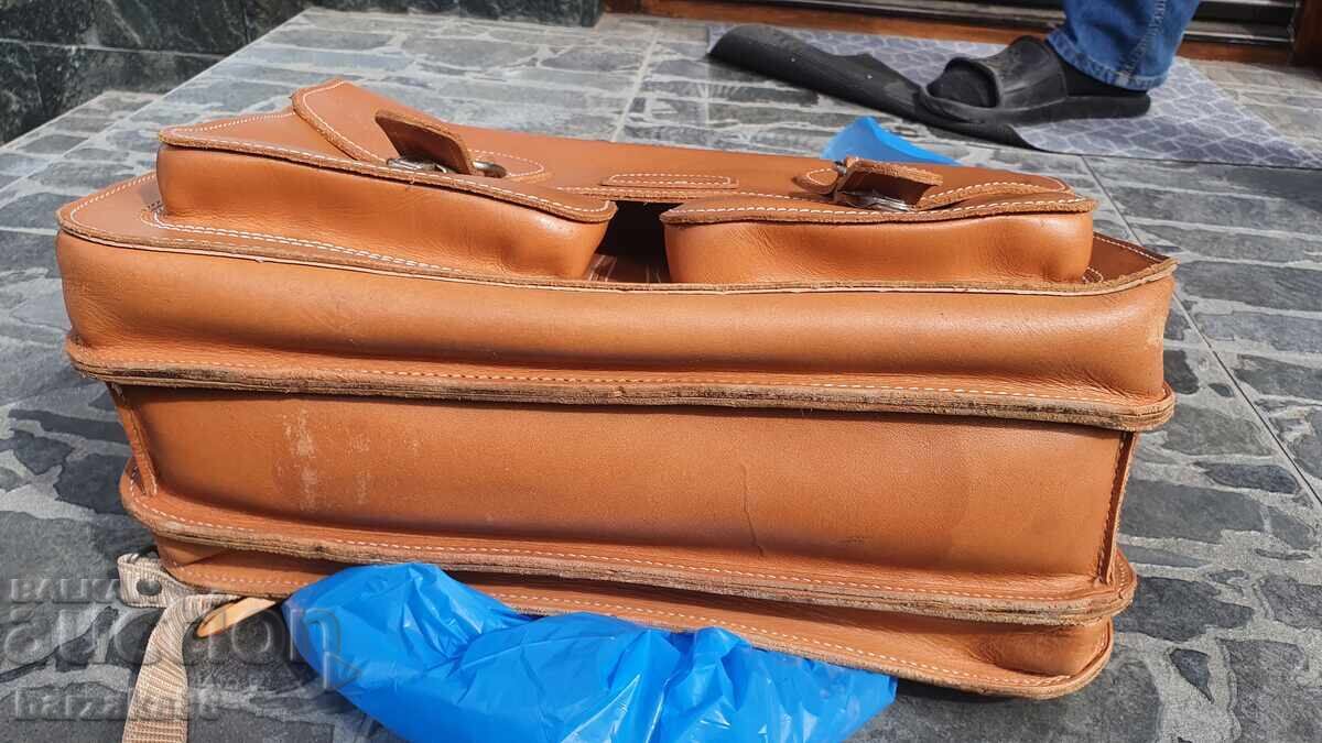 Παλιά δερμάτινη τσάντα Άριστη κατάσταση - 7