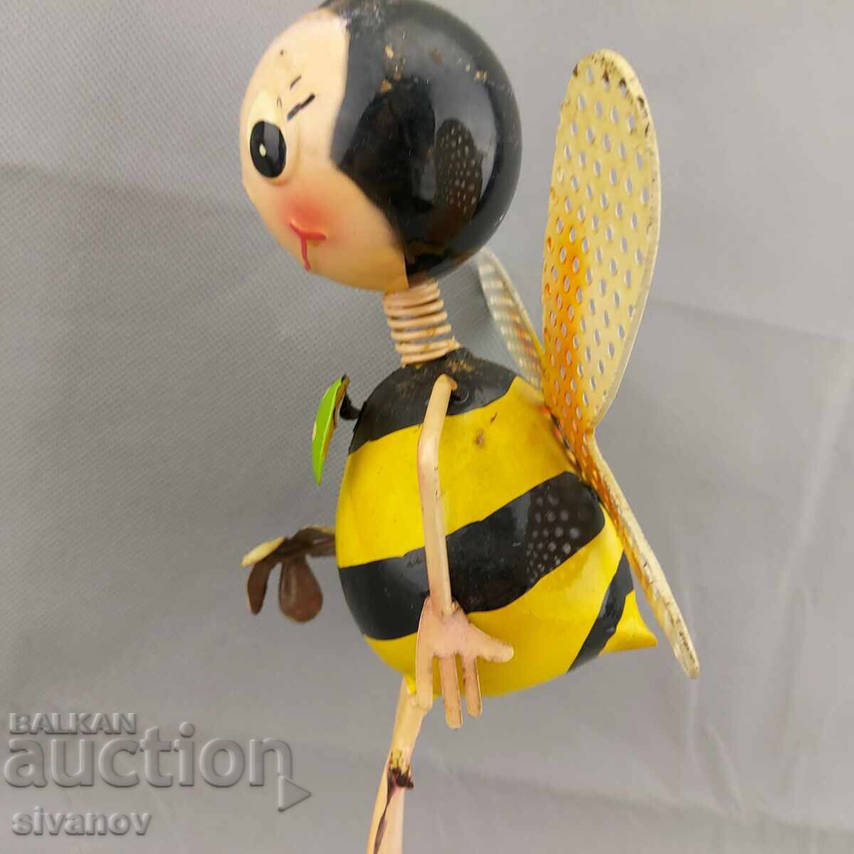 Παράδοση Παλιά μεταλλική φιγούρα μέλισσας, διακόσμηση #3155