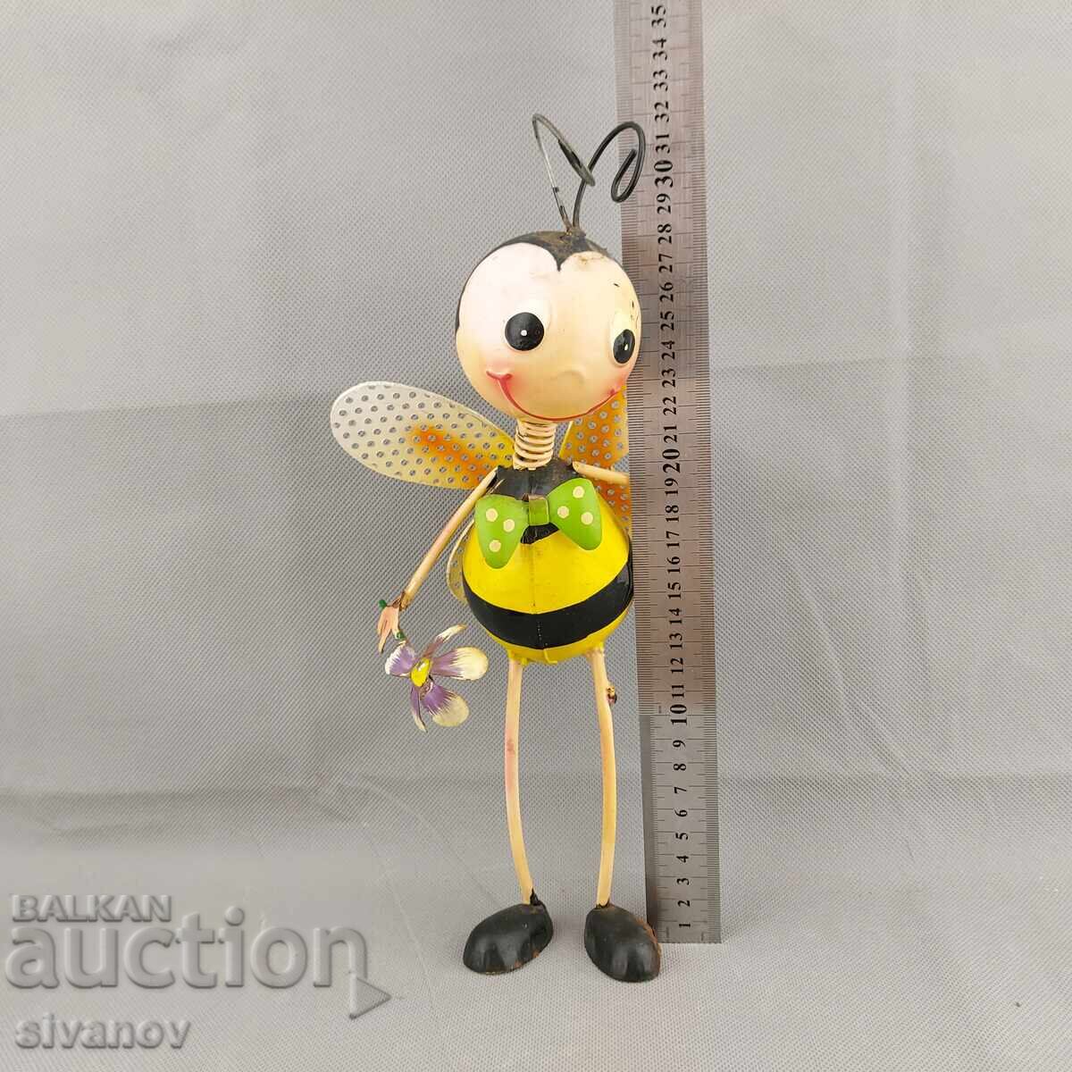 Παλιά μεταλλική φιγούρα μέλισσας, διακόσμηση #3155 - 7
