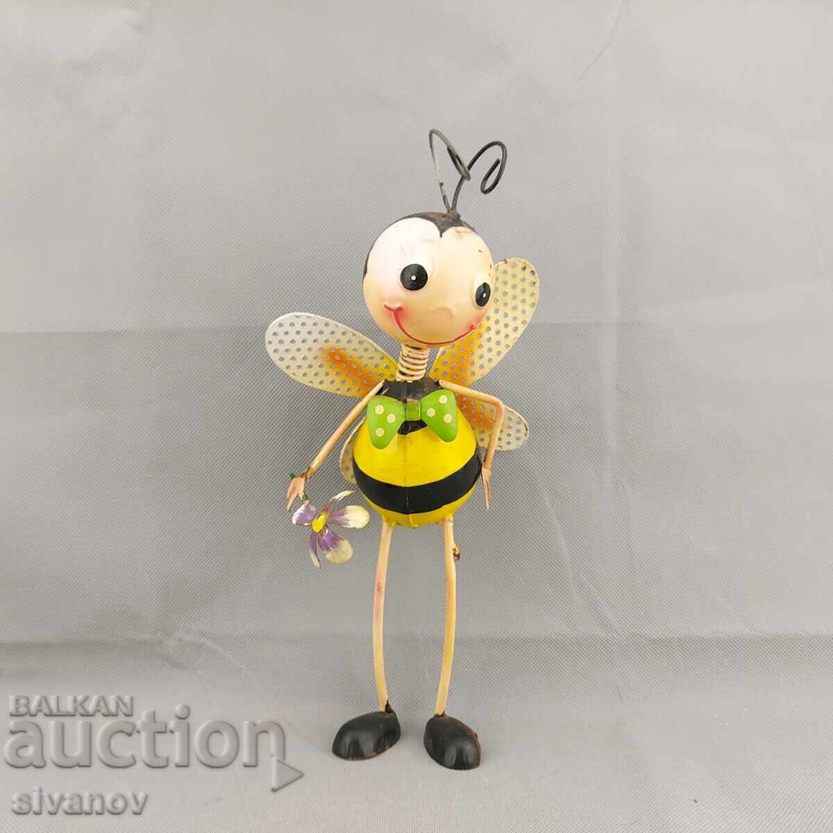 Παλιά μεταλλική φιγούρα μέλισσας, διακόσμηση #3155