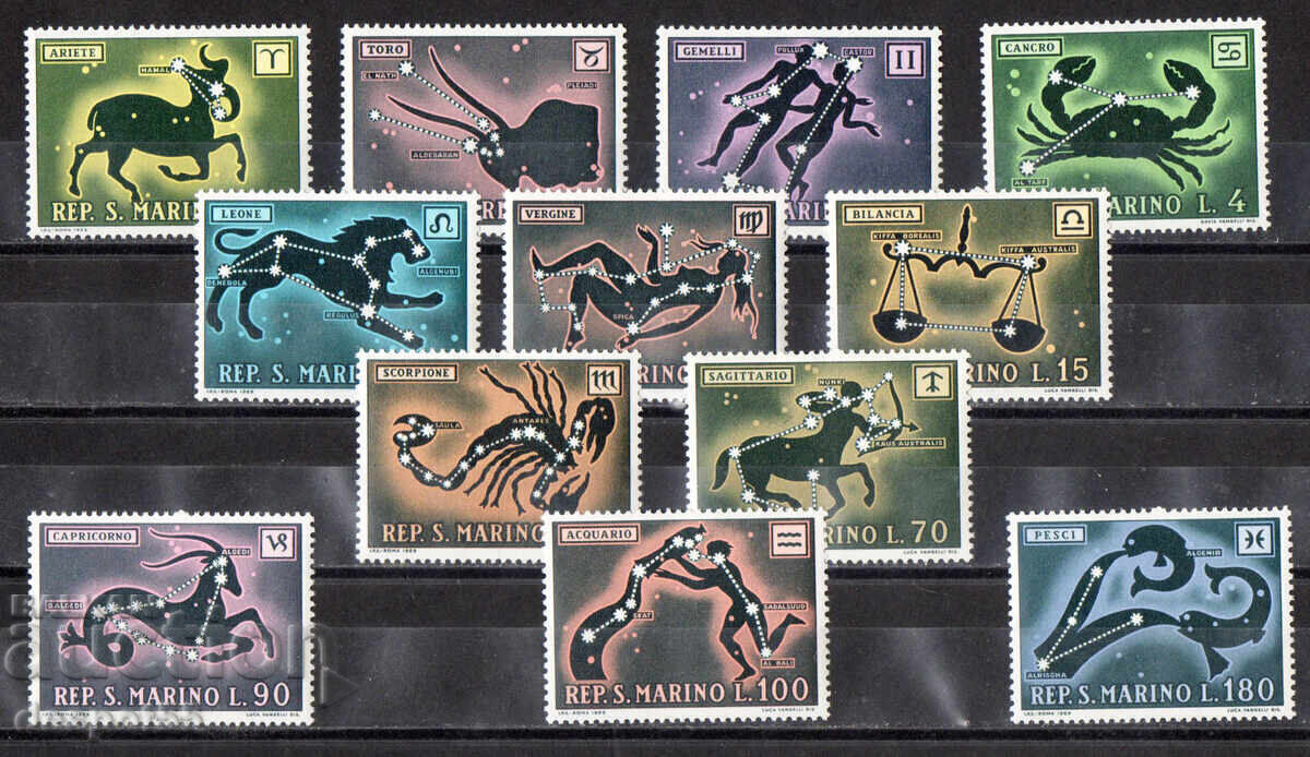 1970. Сан Марино. Зодиакални знаци. 1970. Сан Марино. Зодиакални знаци.