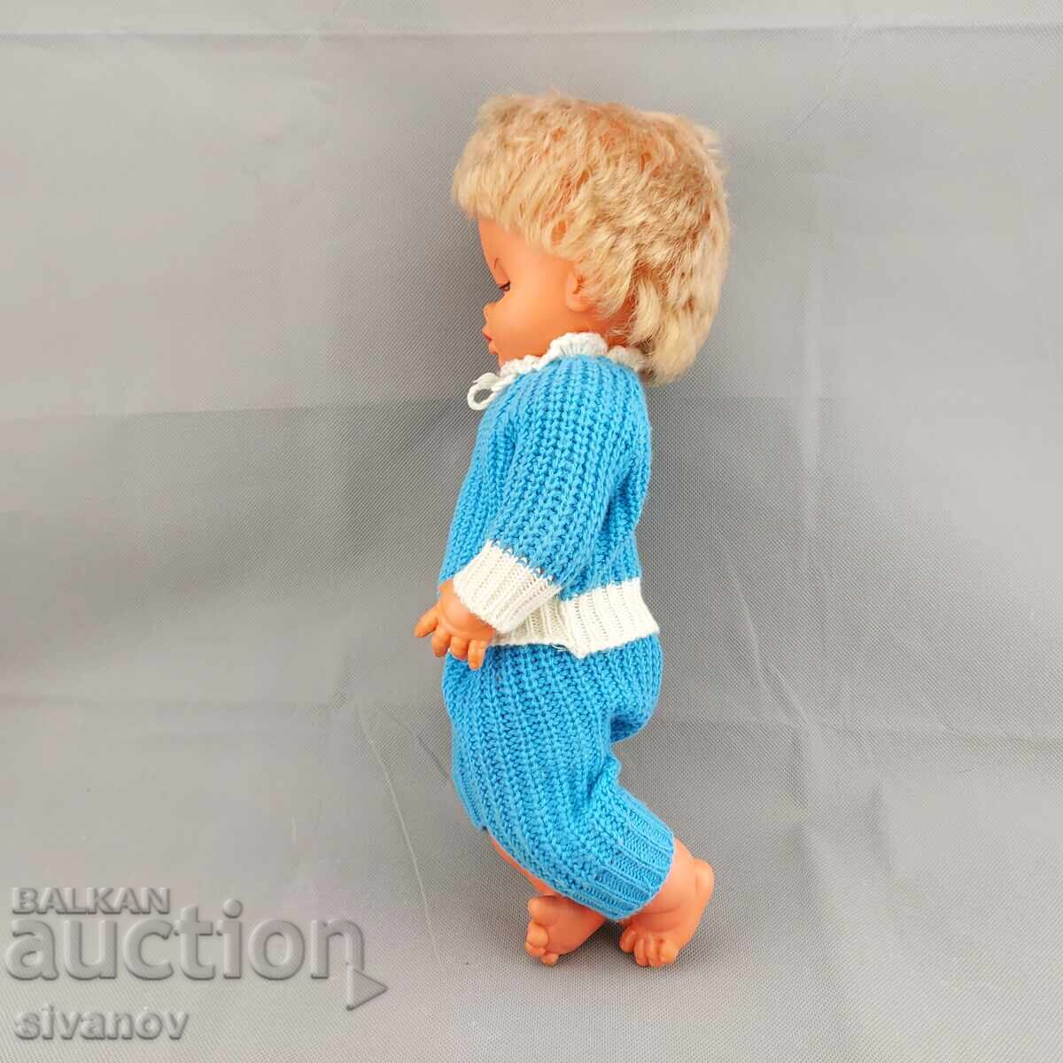 Delivery of Old Soviet Rubber Plastic Blonde Doll 40cm #3158