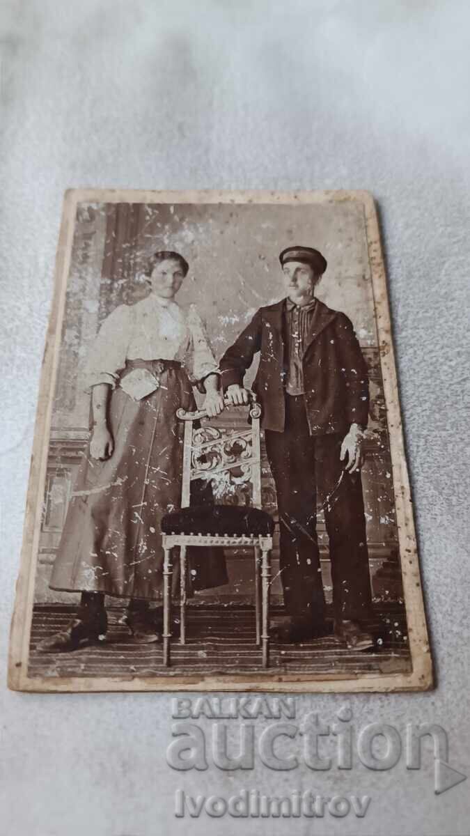 Photograph of a Young Man and a Young Girl, Cardboard Photograph of a Young Man and a Young Girl, Cardboard