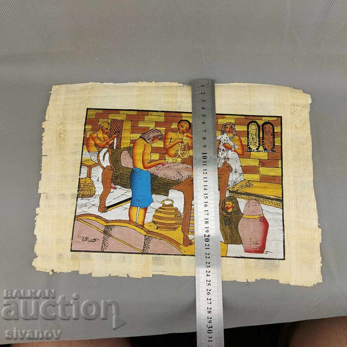 Beautiful old Egyptian papyrus mummification 33 x 24 cm #3164 - 7