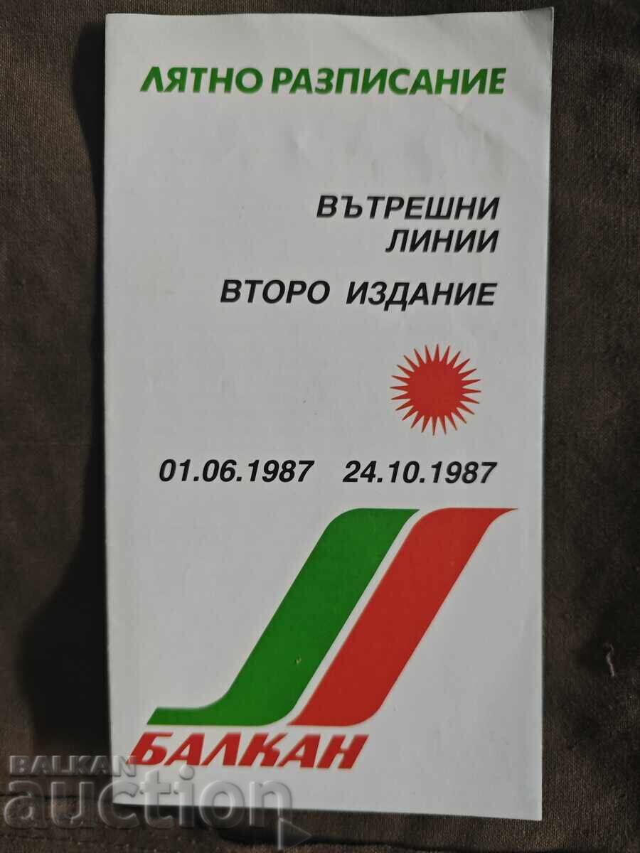 Θερινό δρομολόγιο Balkan 1987