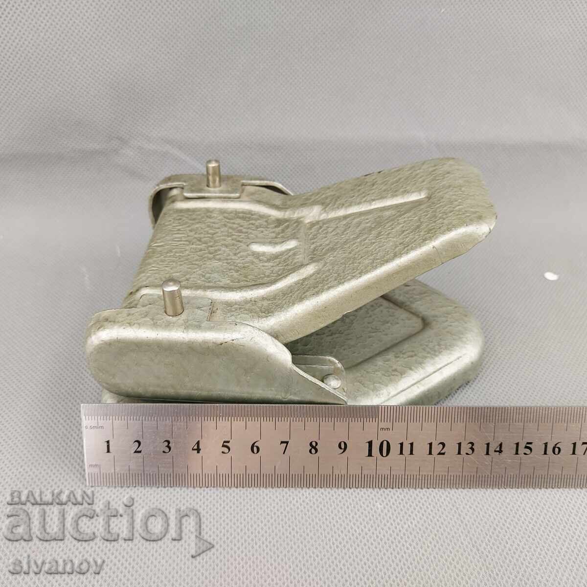 Perforator de hârtie metalic vechi cu două găuri, Polonia #3165 - 6