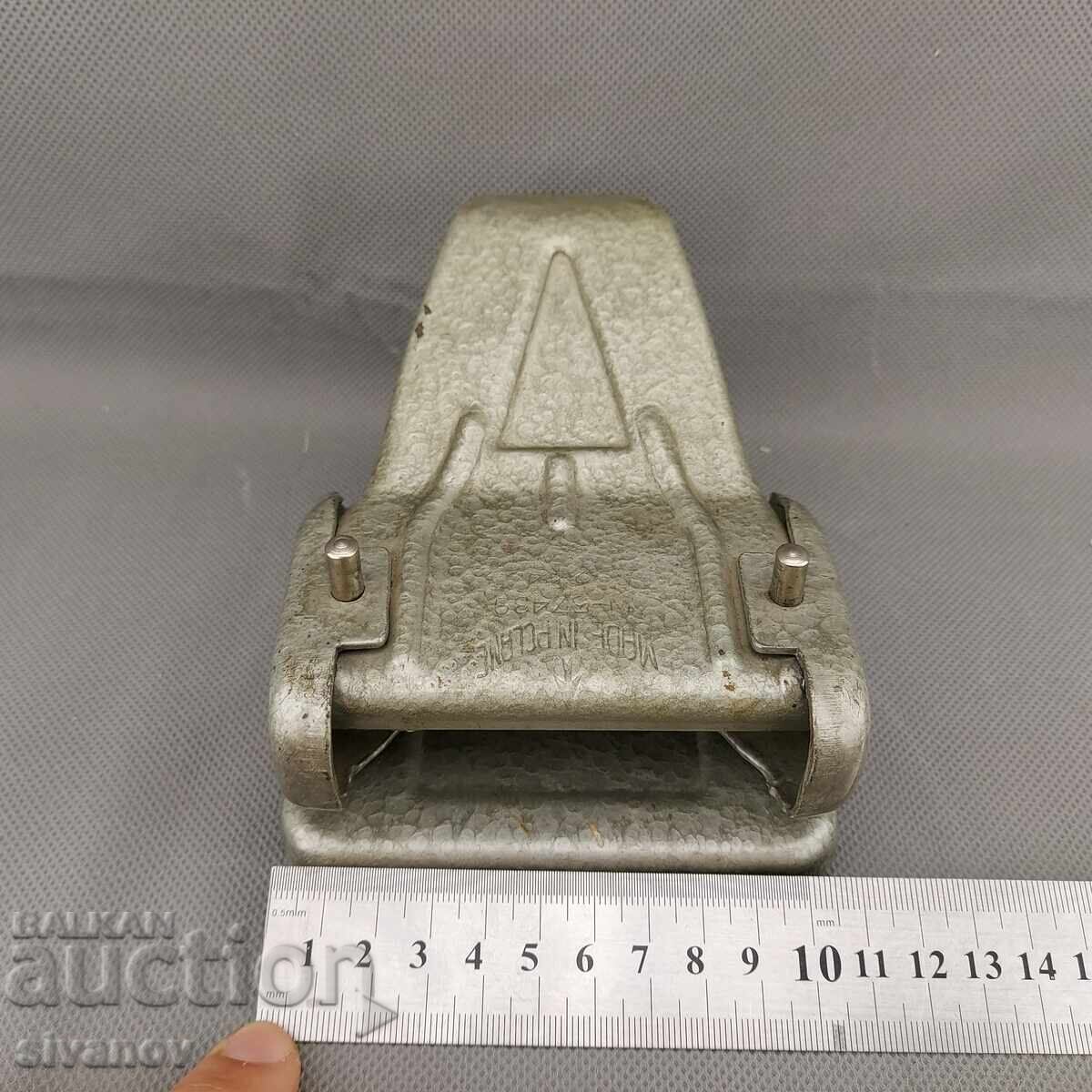 Perforator de hârtie metalic vechi cu două găuri, Polonia #3165 - 7
