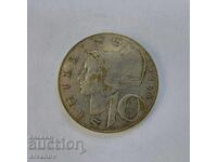 Австрия 10 Шилинга 1958 Сребърна Монета #3204