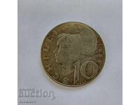 Austria 10 Șilingi 1958 Monedă de Argint #3208