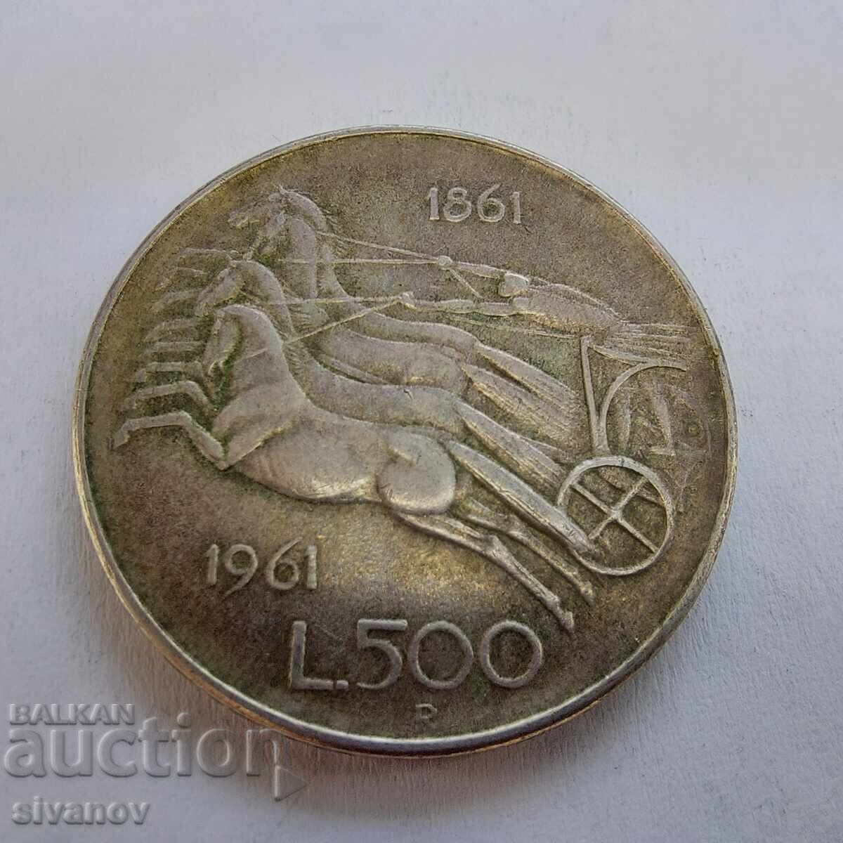 Italy 500 Lire 1961 Silver Coin #3208 with price 29.99 BGN | € 15.33