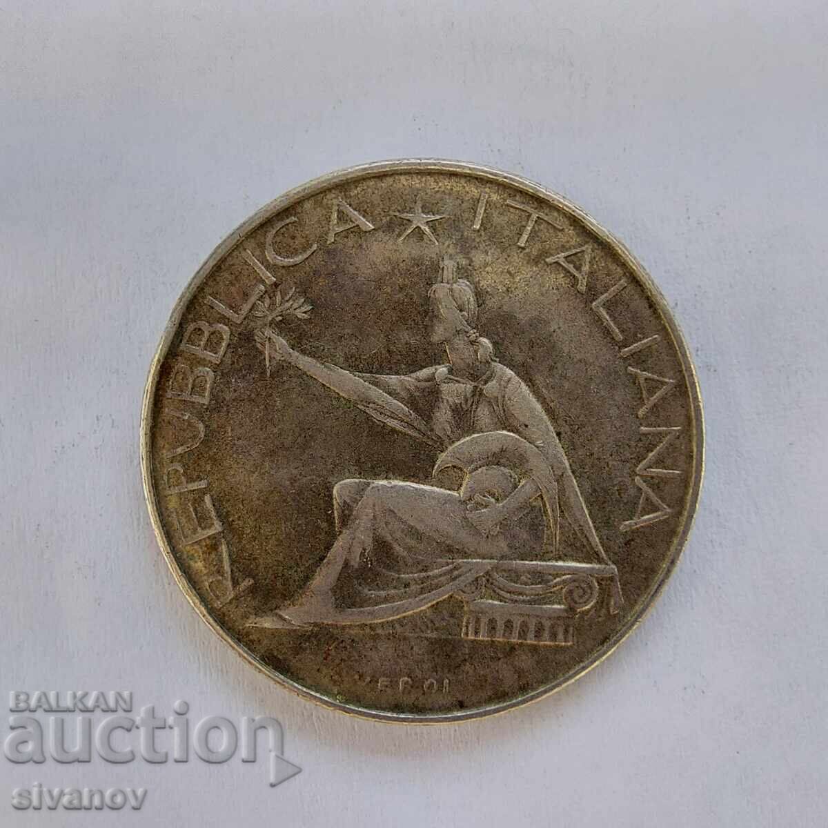 Auction  Italy 500 Lire 1961 Silver Coin #3208