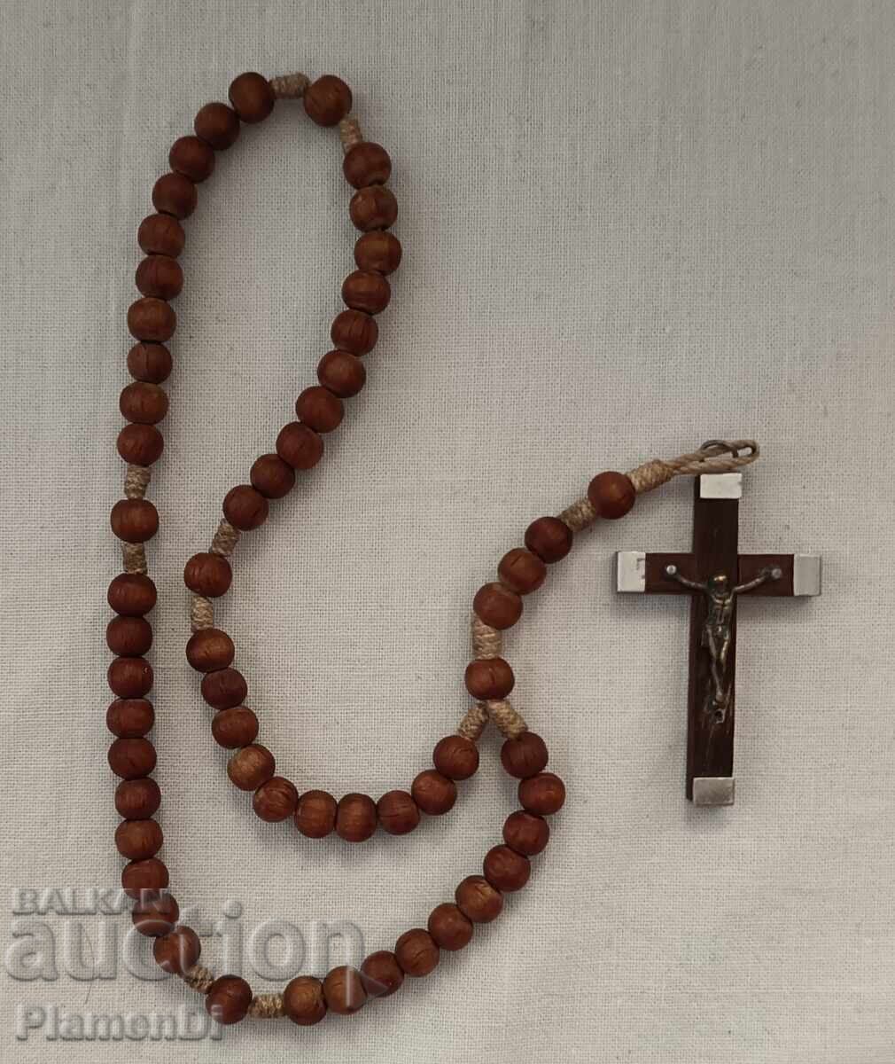 Old, wooden, small prayer rope