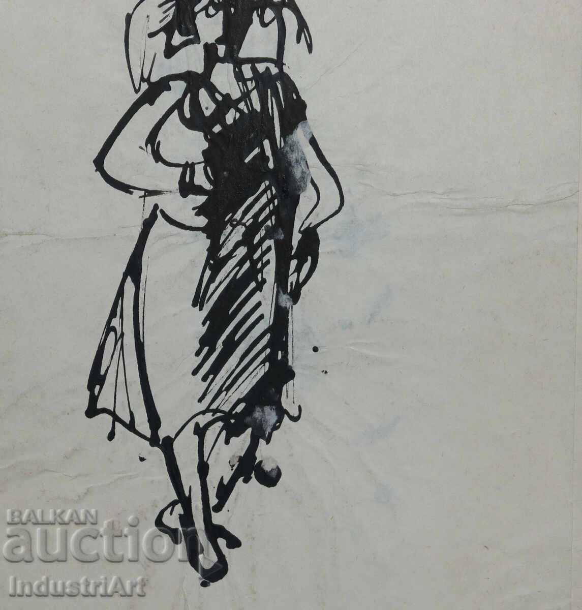 Ενδιαφέρουσα εικόνα με μελάνι, γυναικεία φιγούρα - 5