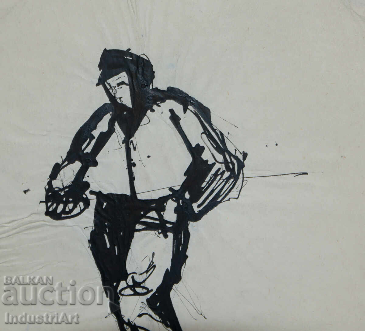 Доставка на Интересна картина туш портрет