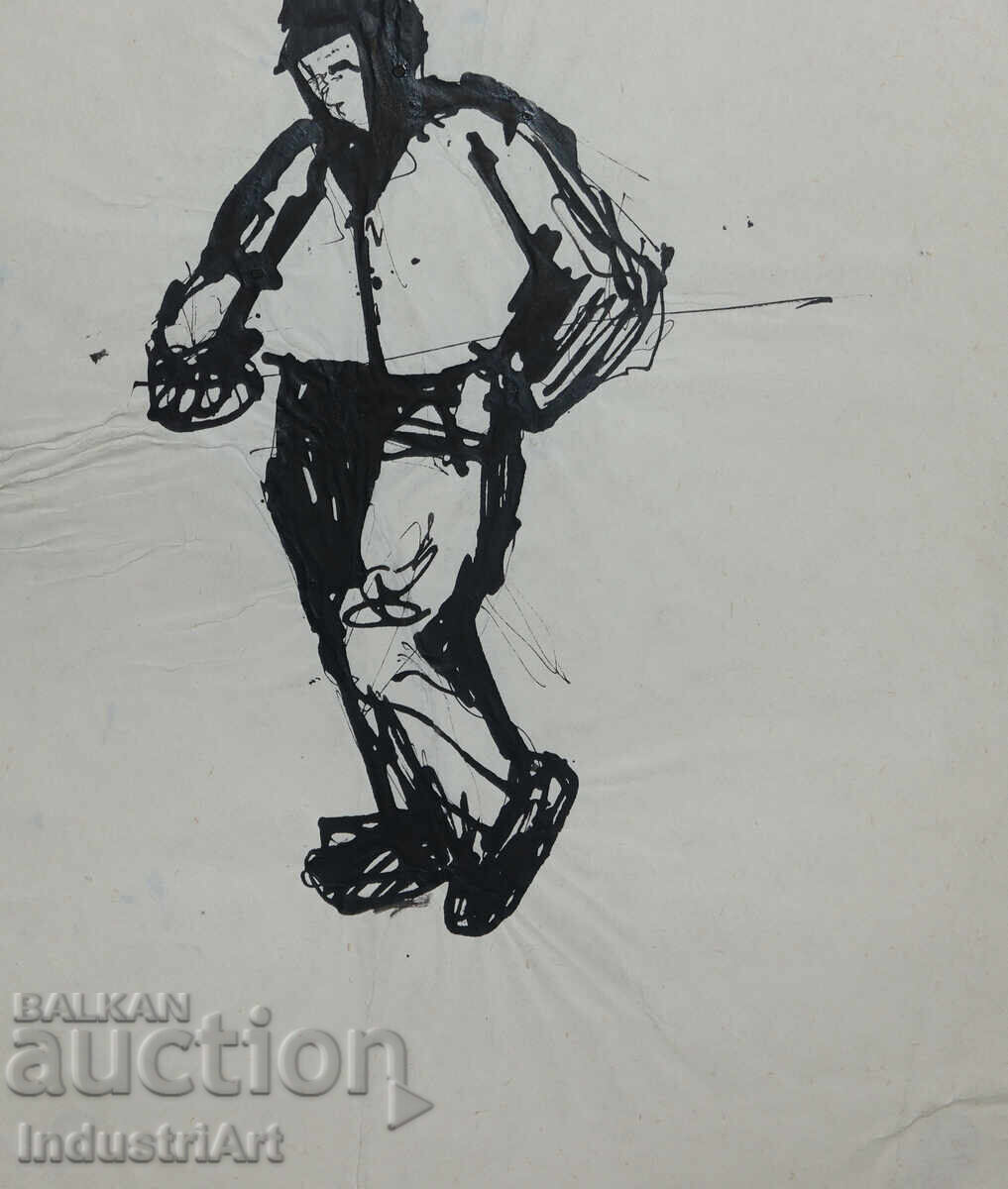 Интересна картина туш портрет - 5