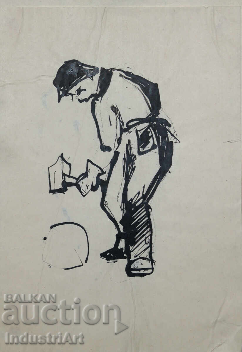 Interesting ink painting by a blacksmith