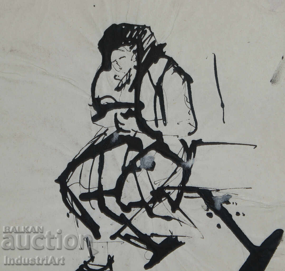 Delivery of Interesting ink painting, female figure