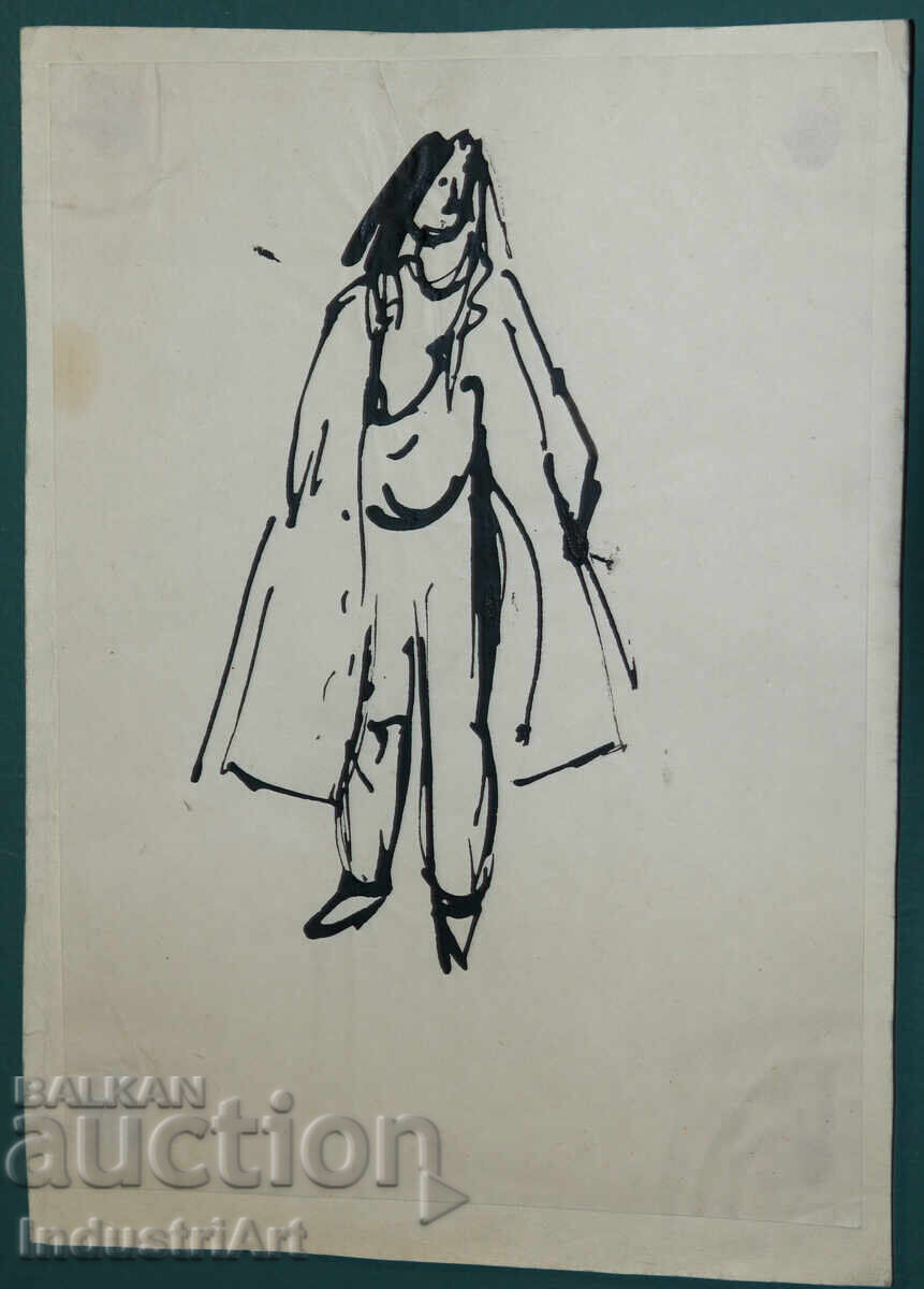 Interesting Ink Portrait Painting with price 100.00 BGN | € 51.13 Interesting Ink Portrait Painting with price 100.00 BGN | € 51.13