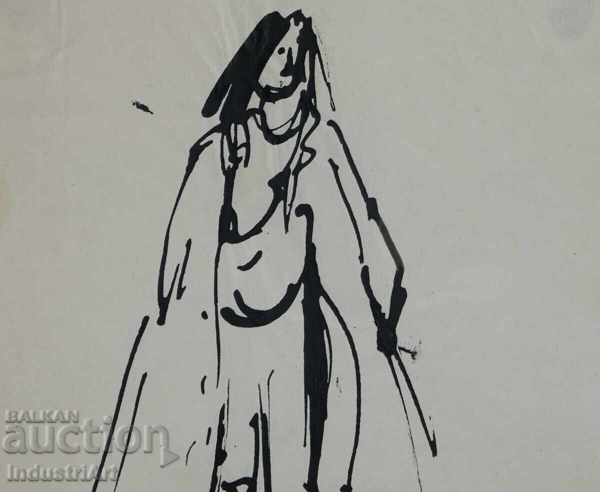 Delivery of Interesting Ink Portrait Painting Delivery of Interesting Ink Portrait Painting