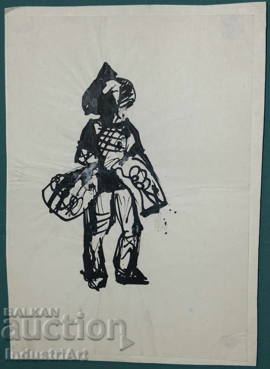 Interesting Ink Portrait Painting with price 100.00 BGN | € 51.13 Interesting Ink Portrait Painting with price 100.00 BGN | € 51.13