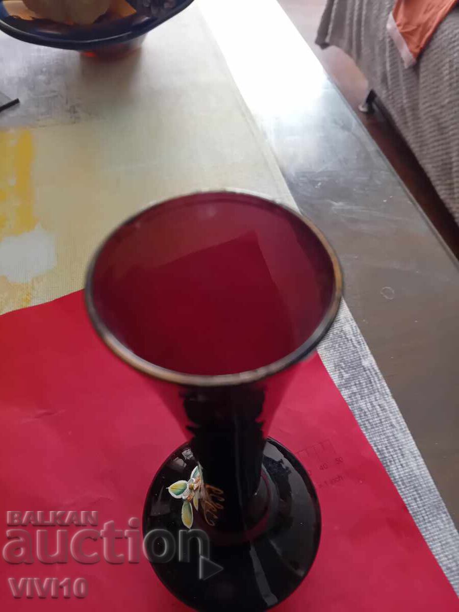 Аукцион Старинна ваза Бохемия, Чехия 24см