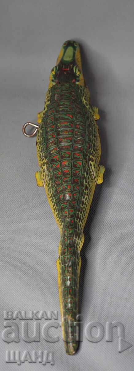 Δημοπρασία Παλιό Γερμανικό μεταλλικό μηχανικό παιχνίδι φιγούρα κροκόδειλος