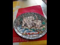 Farfurie veche, sidef, Thailanda, 20cm