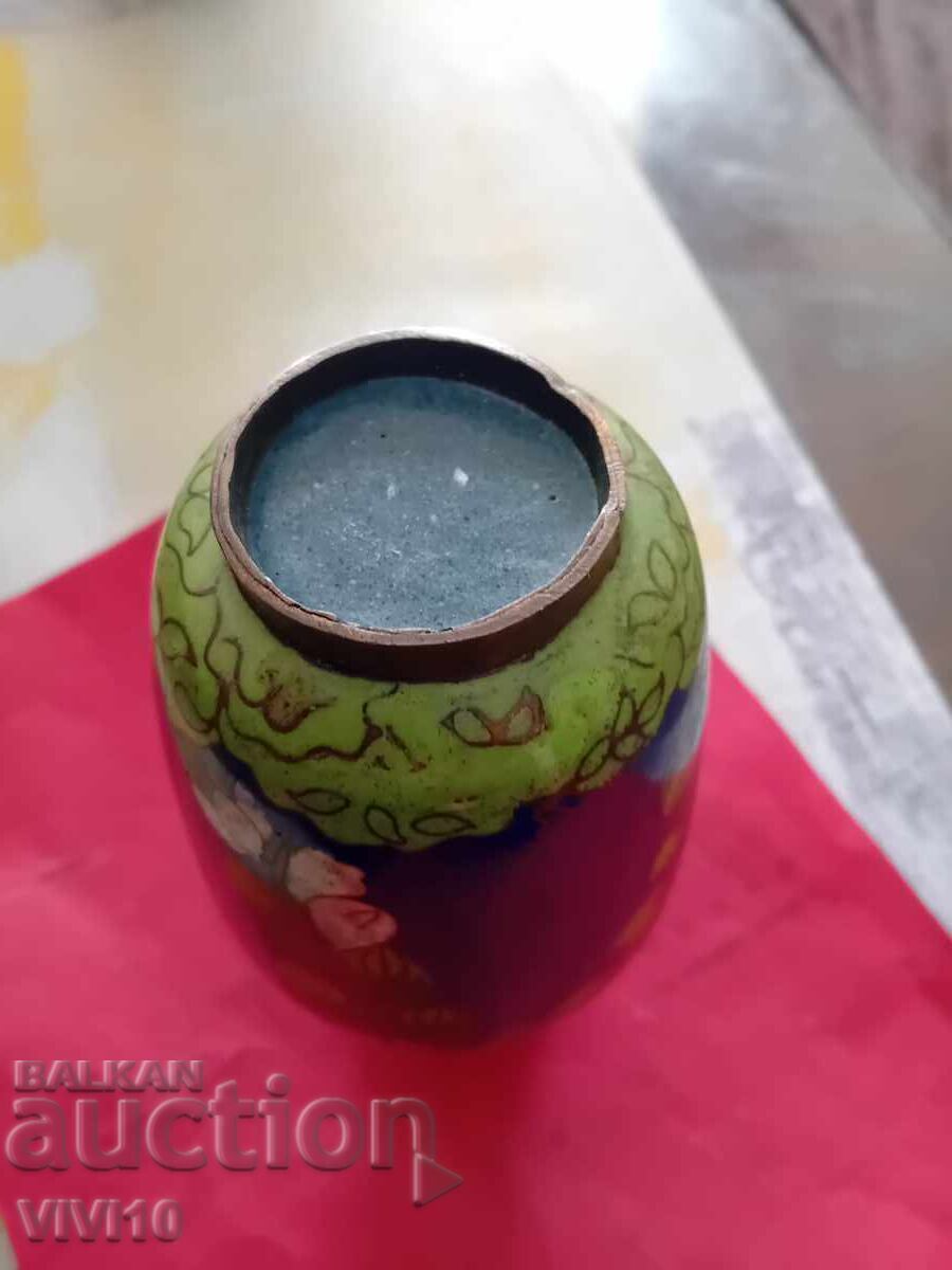 Delivery of Antique vase, bronze, enamel, cloisonné