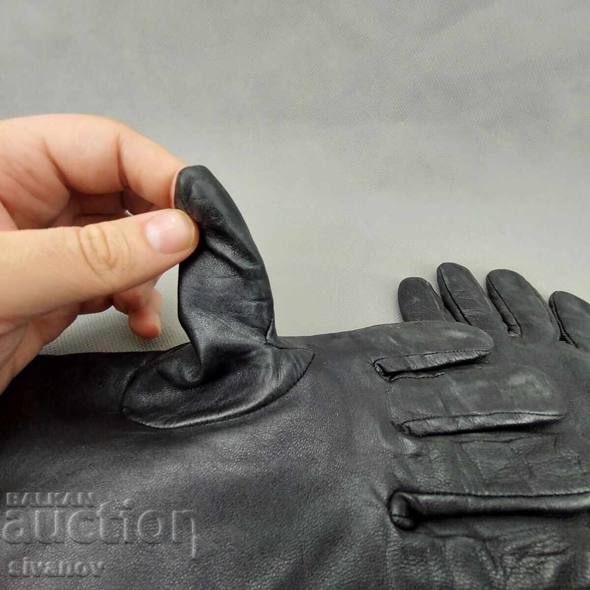 Παλιά μαύρα δερμάτινα γάντια Jeronimo Μέγεθος S #3277 - 5