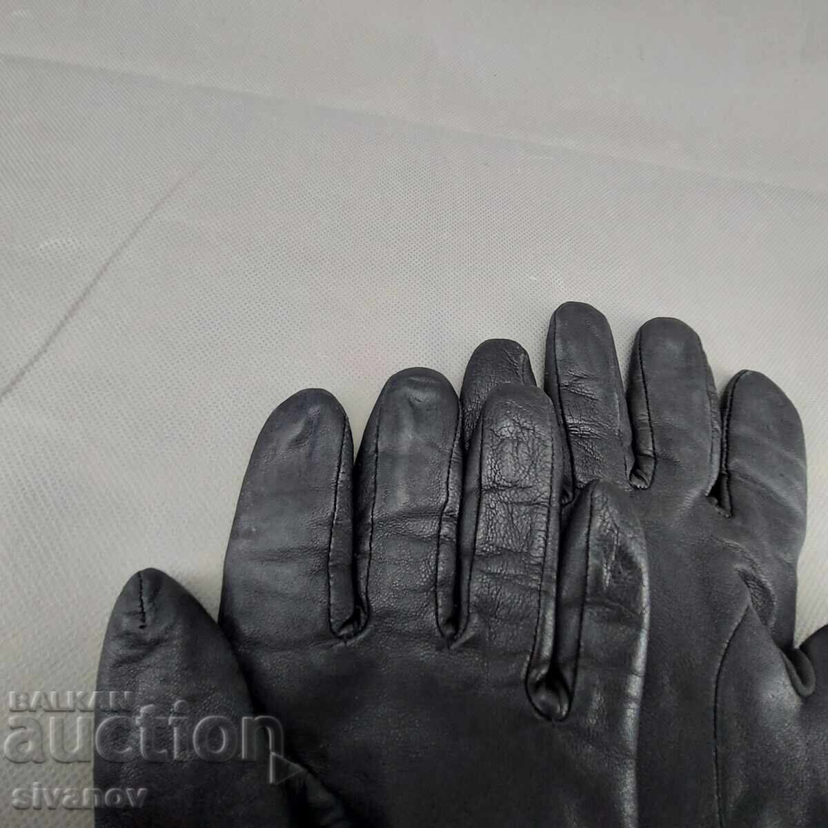 Παλιά μαύρα δερμάτινα γάντια Jeronimo Μέγεθος S #3277 - 6