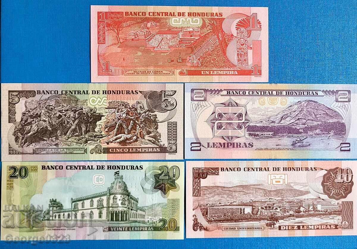 Ονδούρας 2014 2016 5 τεμάχια UNC Νέα με τιμή 19.99 BGN | € 10.22