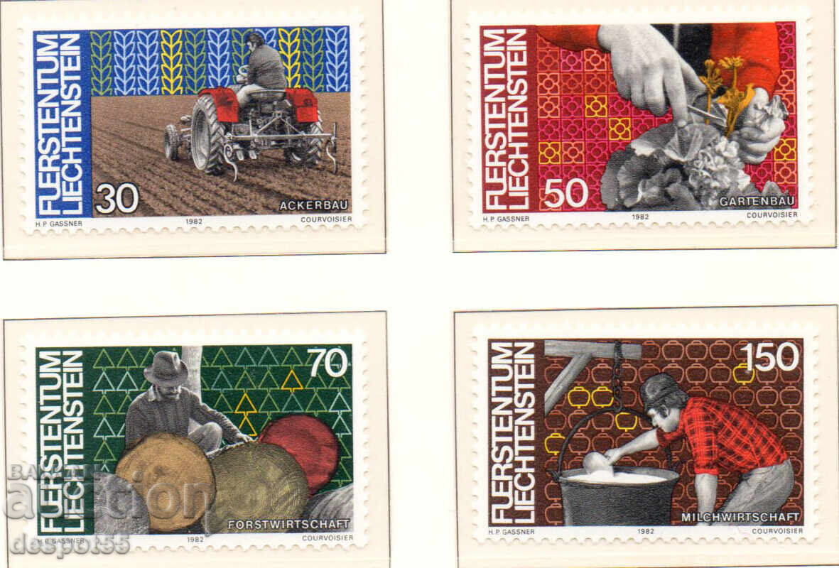 1982. Λιχτενστάιν. Άνθρωποι και εργασία 1982. Λιχτενστάιν. Άνθρωποι και εργασία