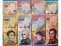 Venezuela 2018 2 până la 500 de bolivari 8 bucăți UNC Noi