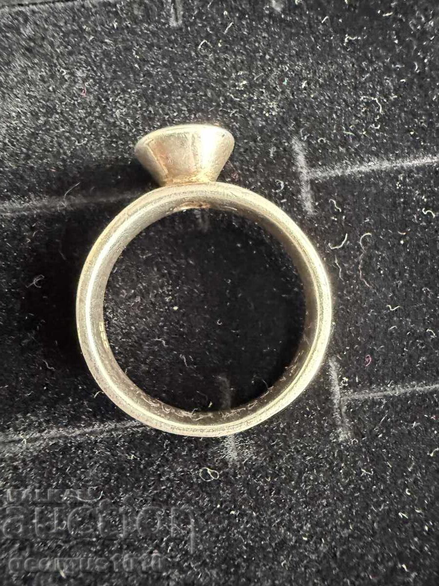 Аукцион Сребърен пръстен с циркон №7538 Аукцион Сребърен пръстен с циркон №7538