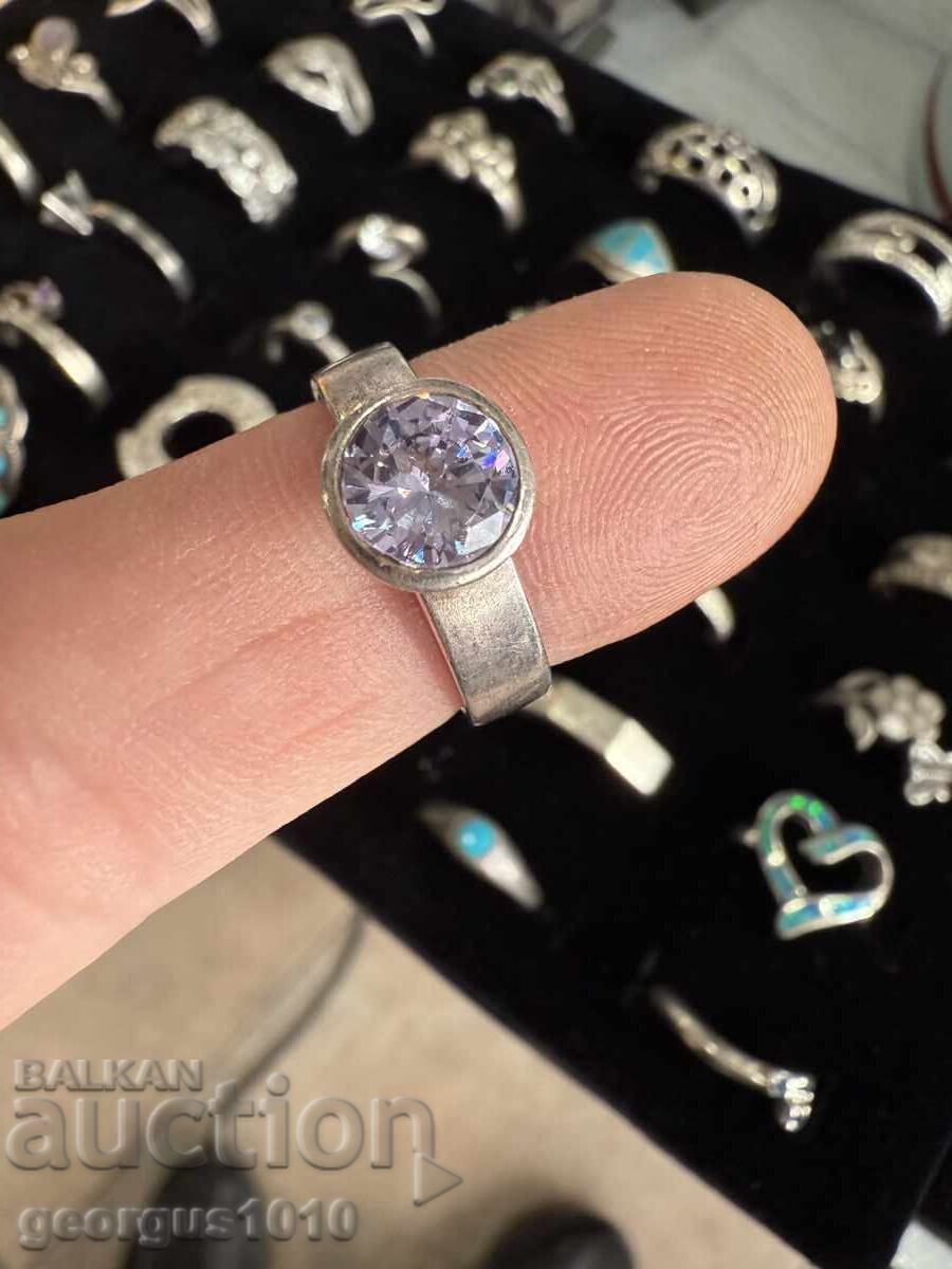 Сребърен пръстен с циркон №7538 Сребърен пръстен с циркон №7538