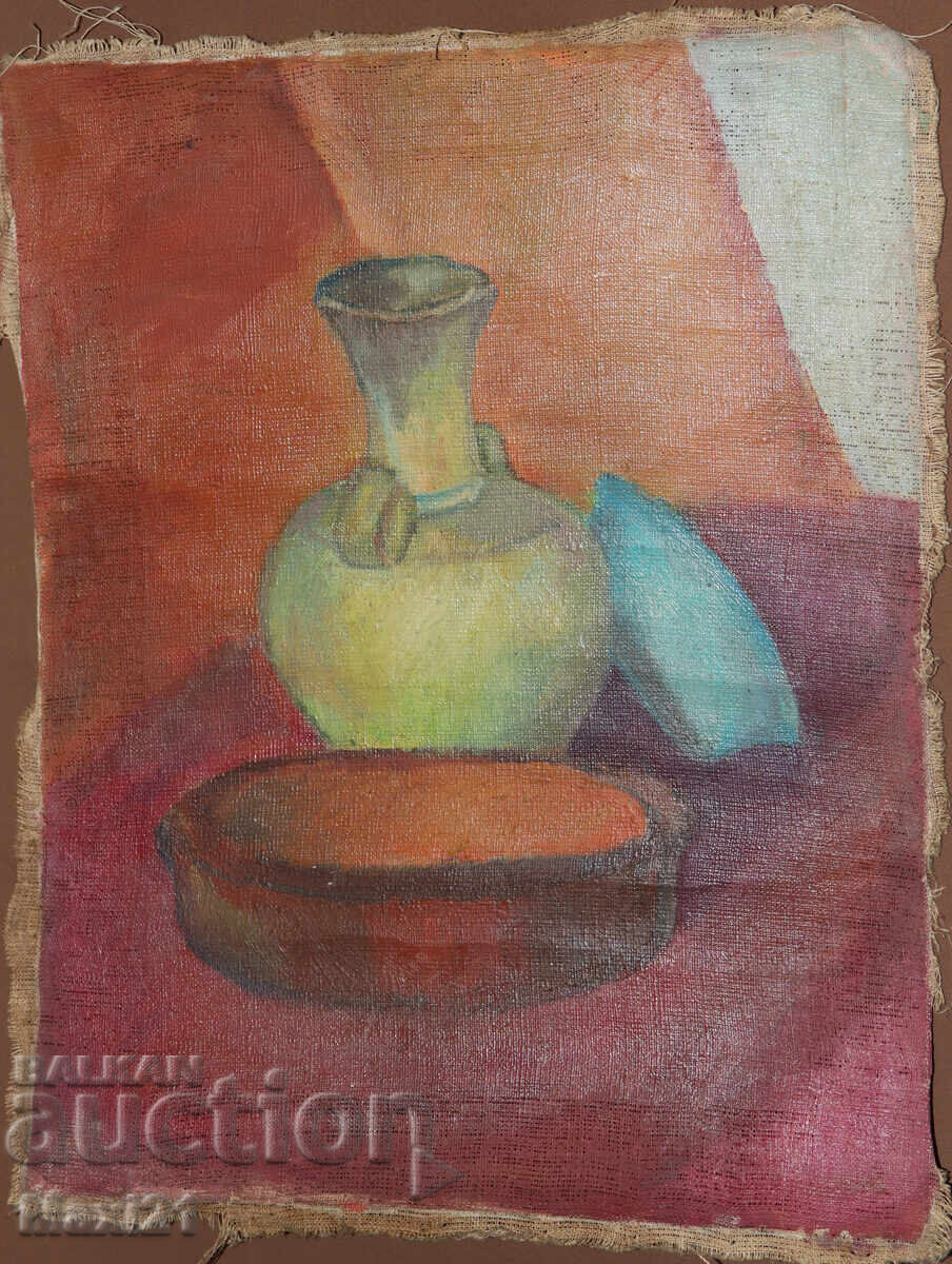 Παλιός ελαιογραφία νεκρή φύση με τιμή 250.00 BGN | € 127.82