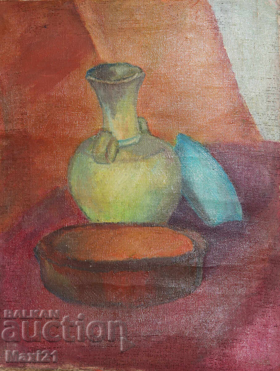 Δημοπρασία Παλιός ελαιογραφία νεκρή φύση