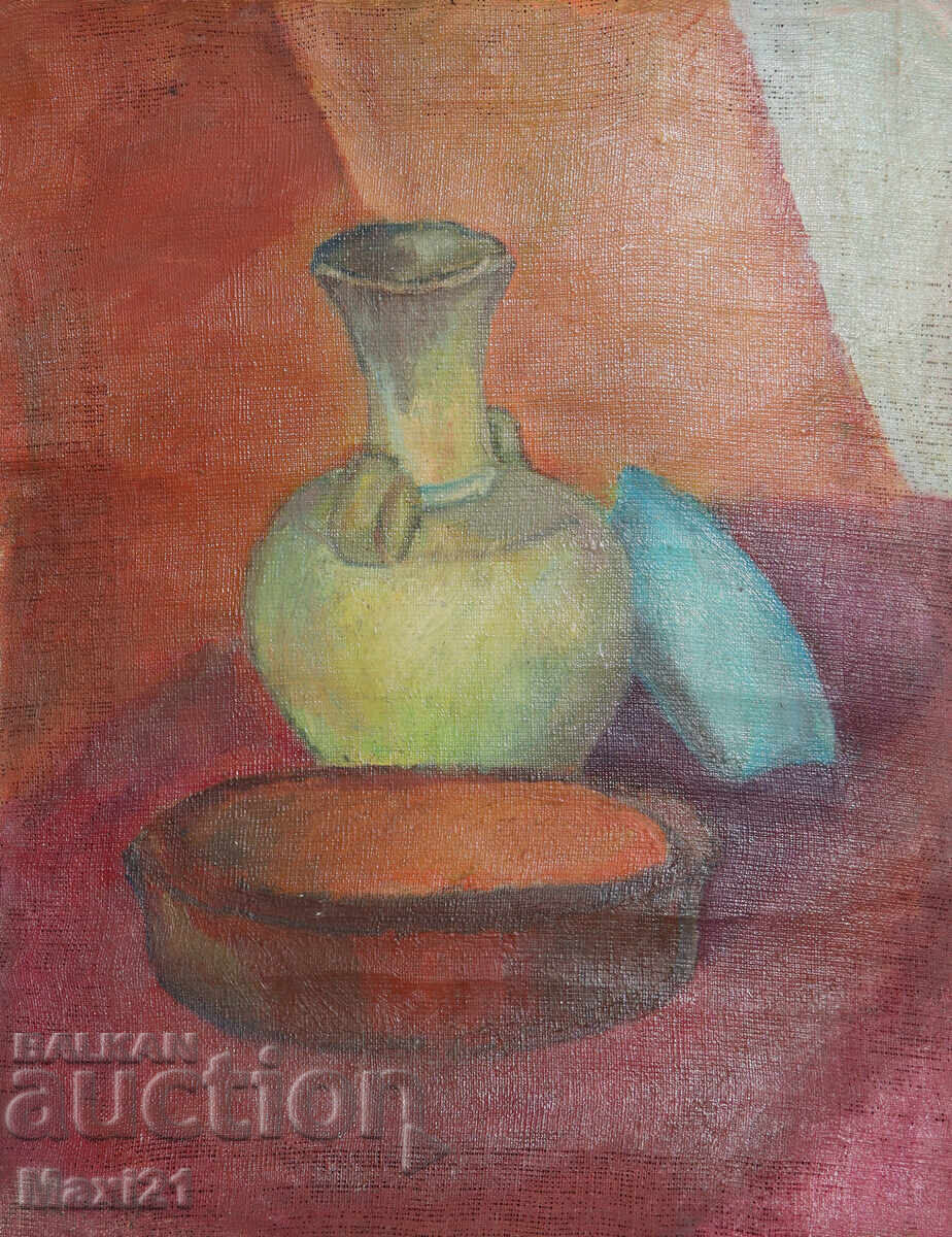 Παλιός ελαιογραφία νεκρή φύση