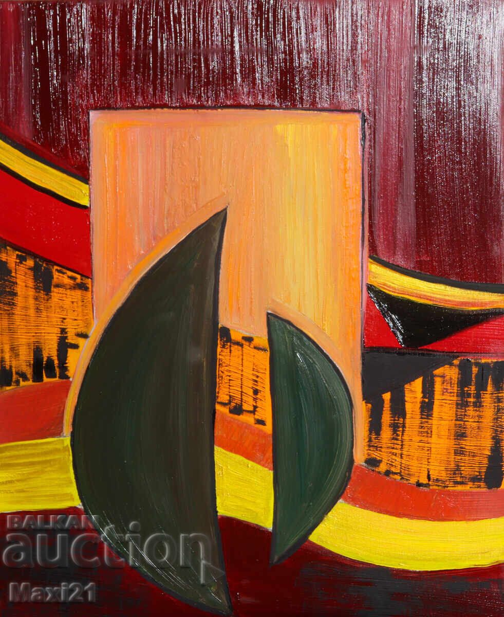 Σύγχρονος ελαιογραφία αφηρημένη σύνθεση με τιμή 250.00 BGN | € 127.82