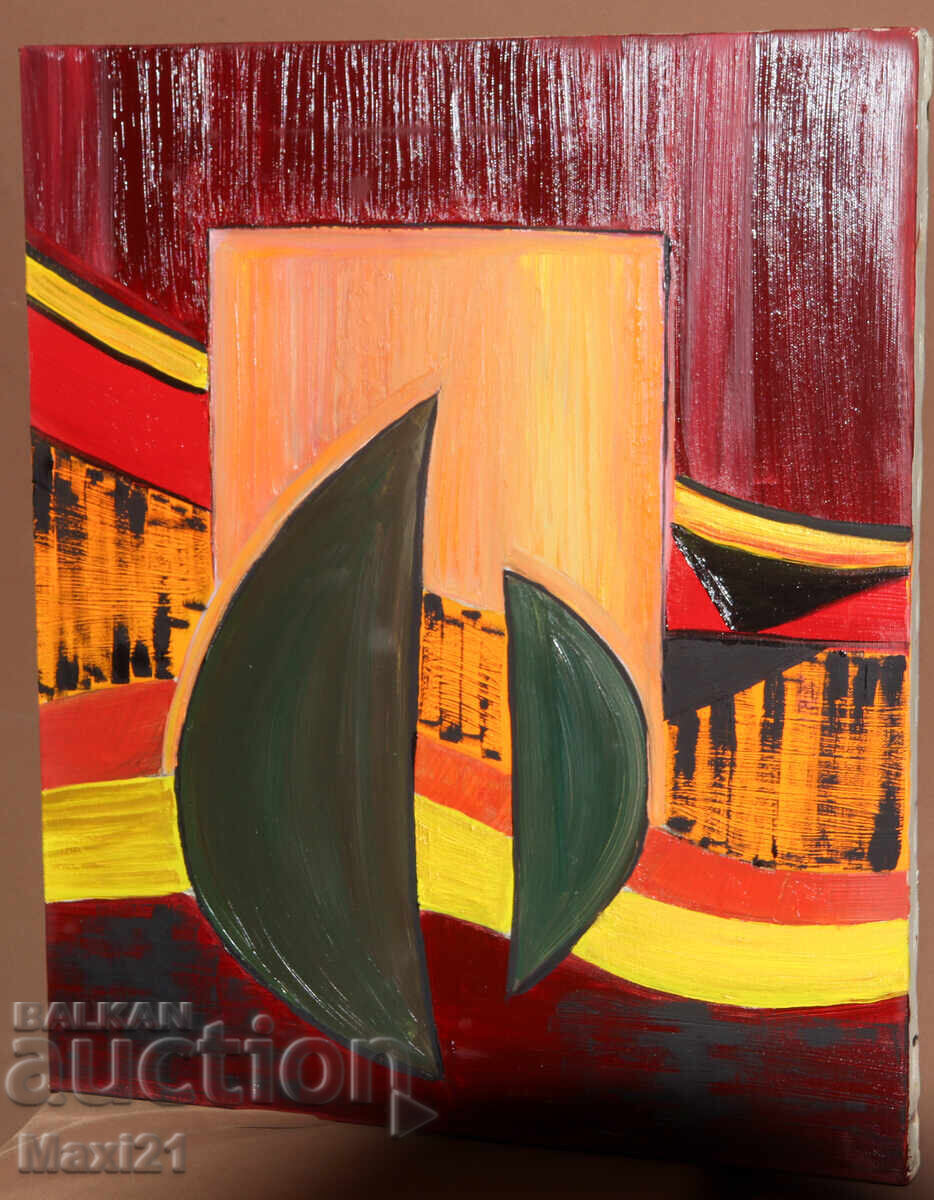 Δημοπρασία Σύγχρονος ελαιογραφία αφηρημένη σύνθεση