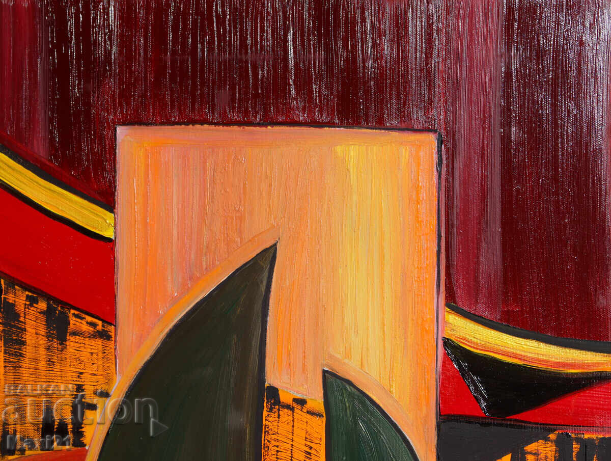 Παράδοση Σύγχρονος ελαιογραφία αφηρημένη σύνθεση