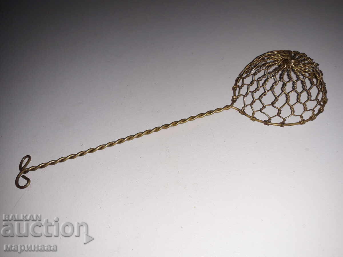 Auction OLD BRASS. COLANDER. HANDMADE Auction OLD BRASS. COLANDER. HANDMADE