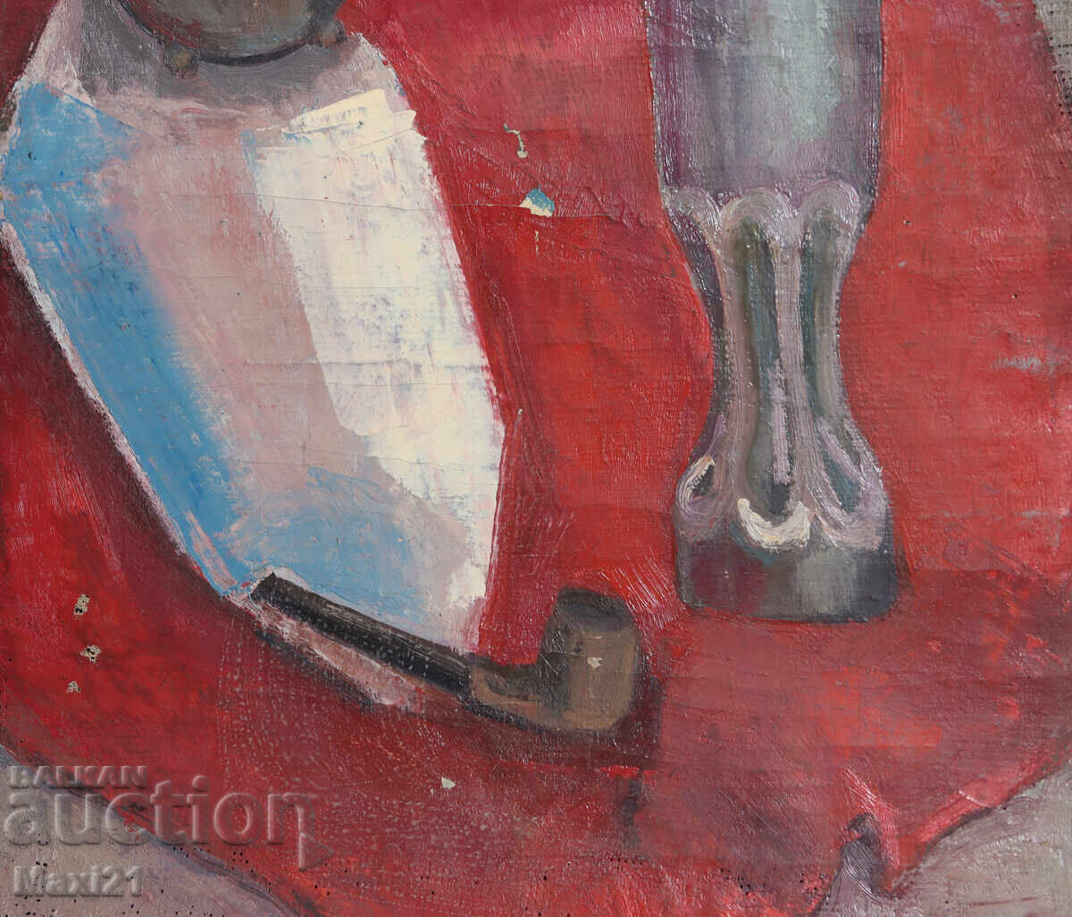 Old oil painting still life - 6